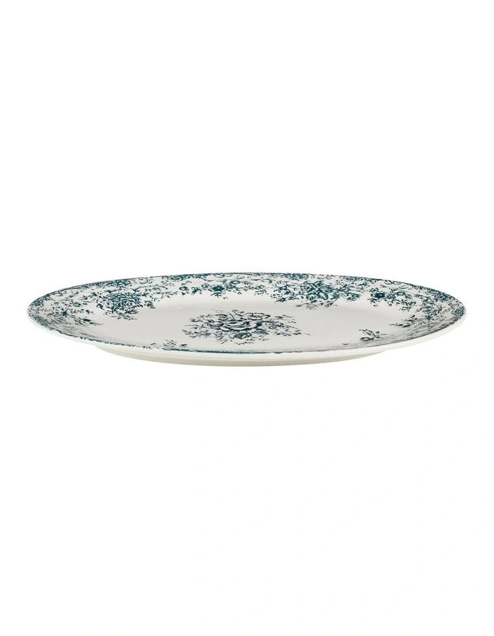 Rosetta Oval Platter 37x25cm Gift Boxed in Antique Blue image 2