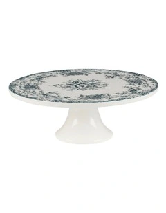 Rosetta Footed Cake Stand 28cm in Antique Blue