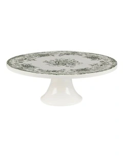 Rosetta Footed Cake Stand 28cm in Antique Green