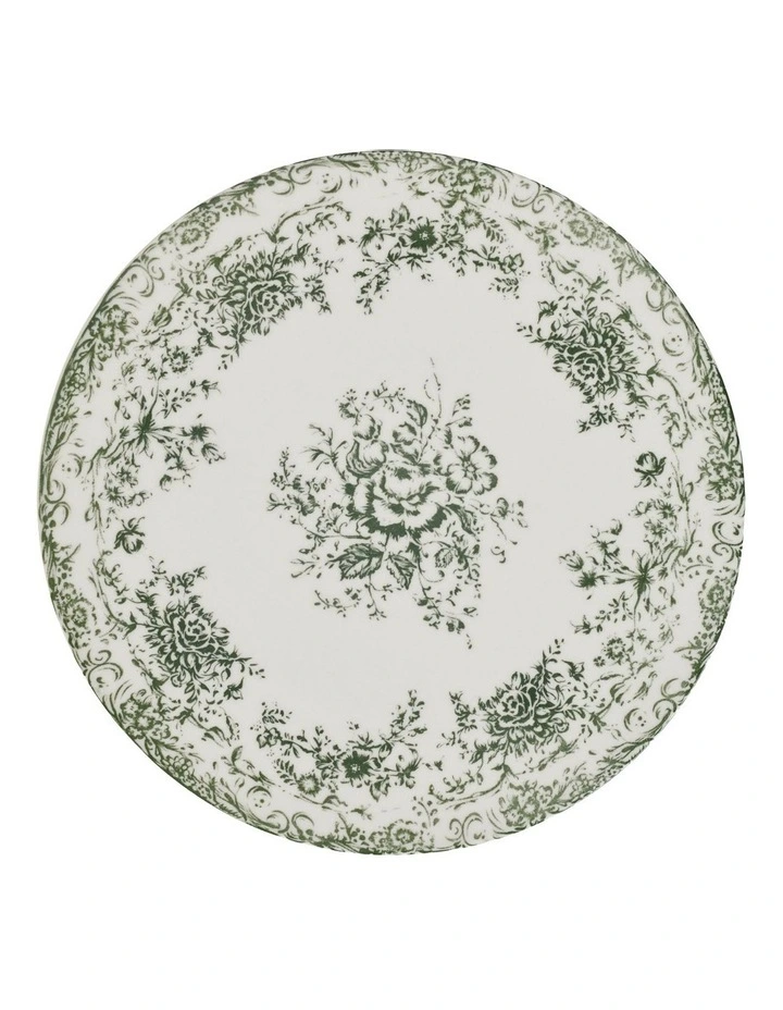 Rosetta Footed Cake Stand 28cm in Antique Green image 2