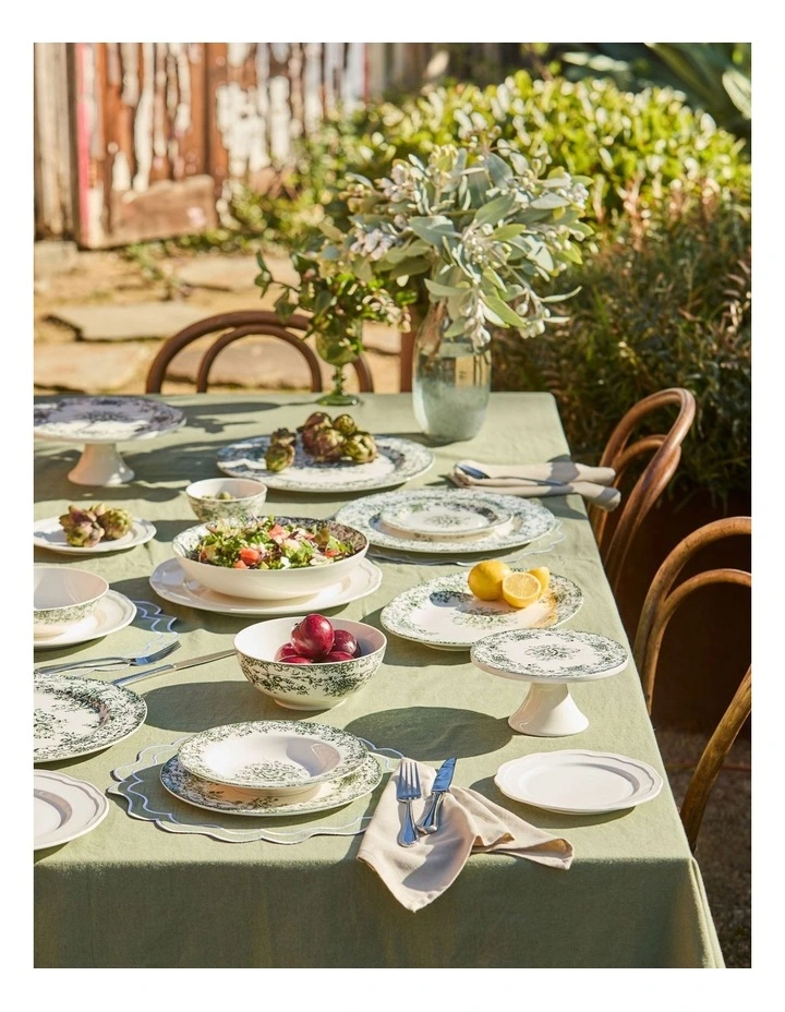 Rosetta Footed Cake Stand 28cm in Antique Green image 3