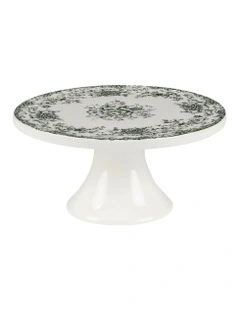 Rosetta Footed Cake Stand 20cm Gift Boxed in Antique Green