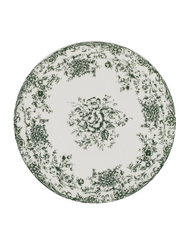 Rosetta Footed Cake Stand 20cm Gift Boxed in Antique Green image 2