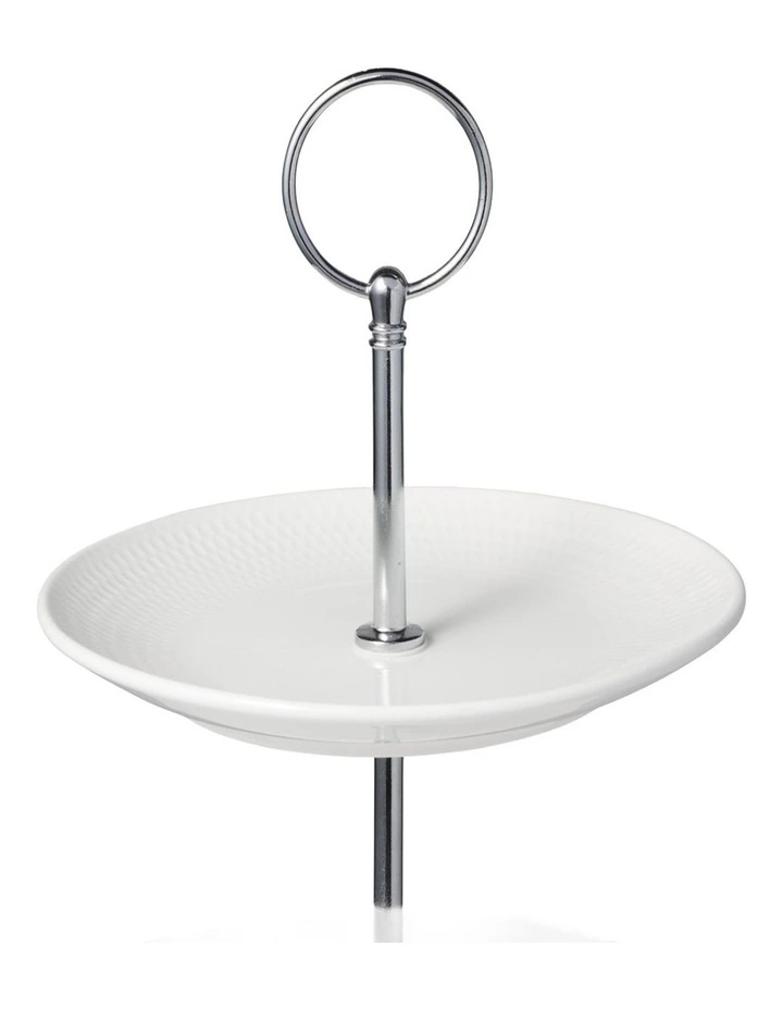 White Basics Diamonds 3-Tier Gift Boxed Cake Stand in White image 2