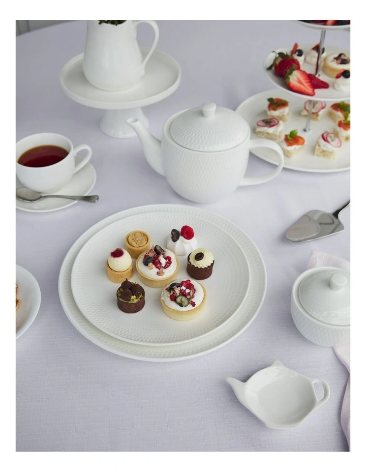 White Basics Diamonds 3-Tier Gift Boxed Cake Stand in White image 4