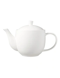 White Basics Diamonds Teapot 900ml Gift Boxed in White