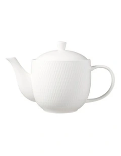 White Basics Diamonds Teapot 900ml Gift Boxed in White