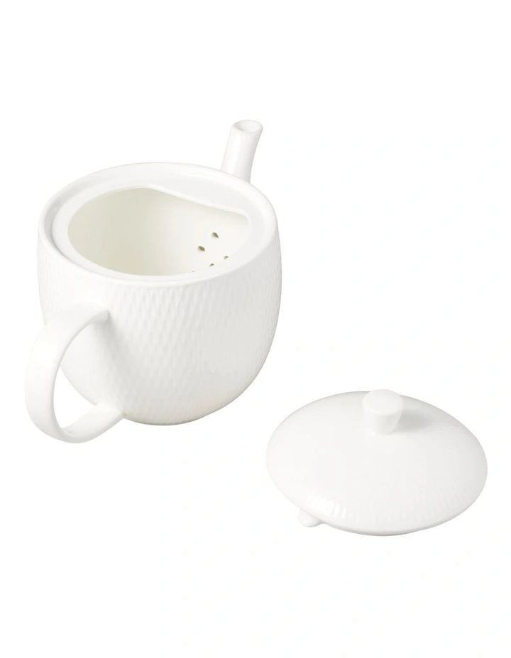 White Basics Diamonds Teapot 900ml Gift Boxed in White image 2