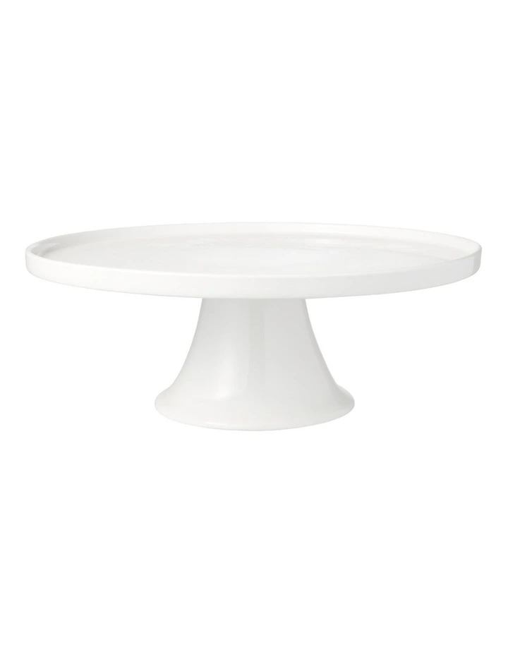 White Basics Footed Cake Stand 30cm Gift Boxed in White image 1