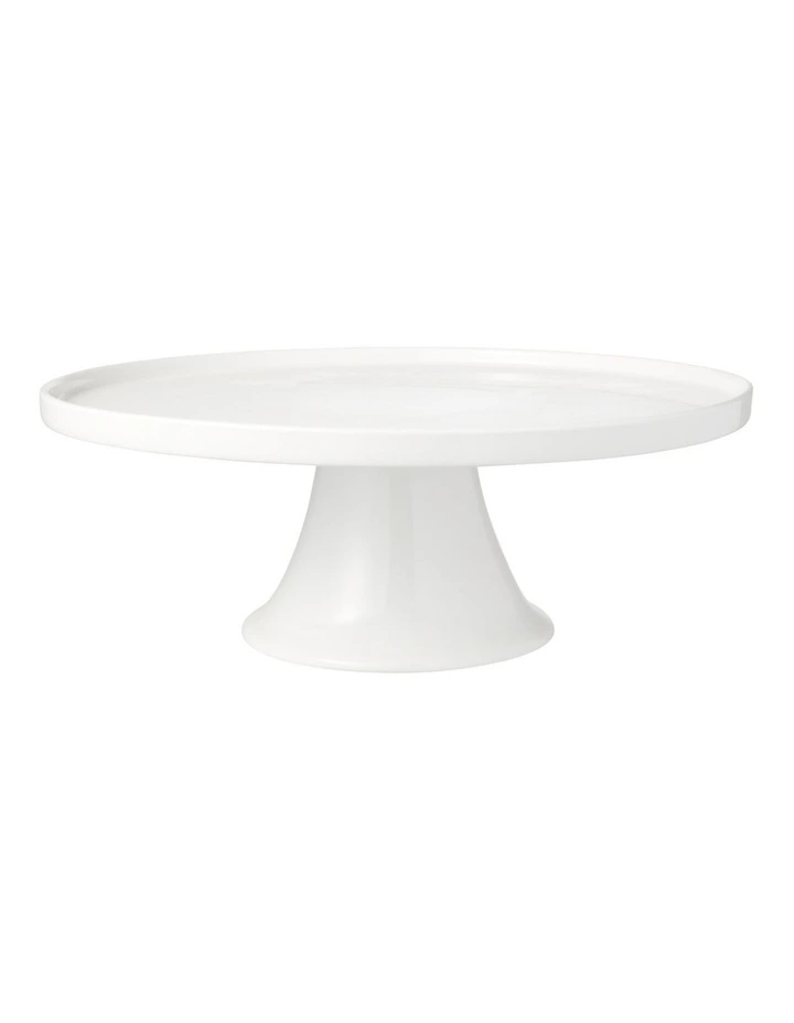 White Basics Footed Cake Stand 30cm Gift Boxed in White image 1