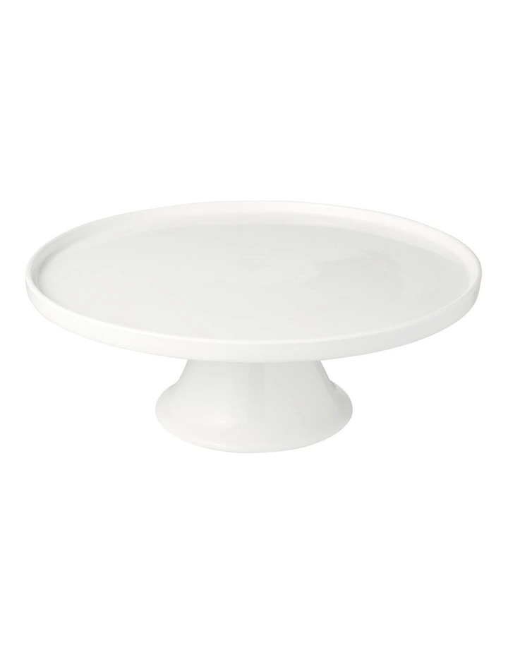 White Basics Footed Cake Stand 30cm Gift Boxed in White image 2