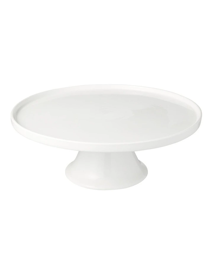 White Basics Footed Cake Stand 30cm Gift Boxed in White image 2