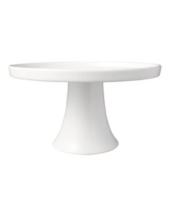 White Basics Footed Cake Stand 20cm Gift Boxed in White