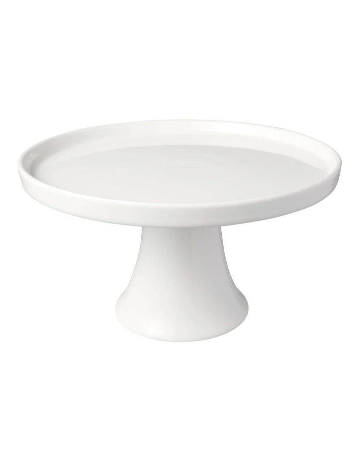White Basics Footed Cake Stand 20cm Gift Boxed in White image 2