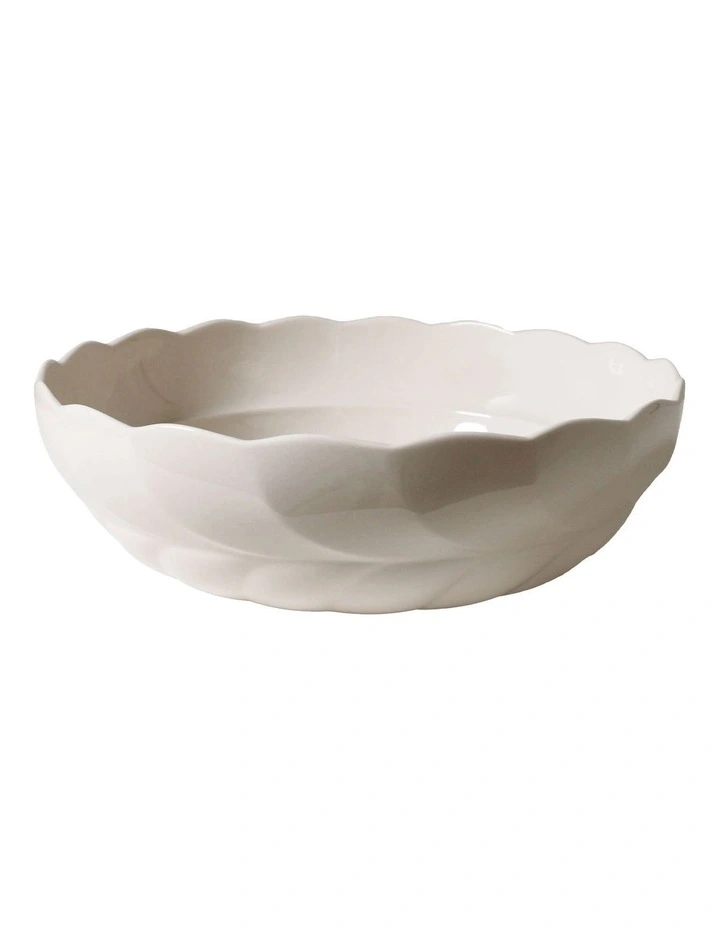 French Bazaar Salad Bowl 28 x 8.5cm in White image 1