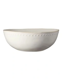 Punto Coupe Serving Bowl 25x8.5cm in Ecru