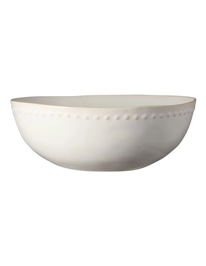 Punto Coupe Serving Bowl 25x8.5cm in Ecru image 1