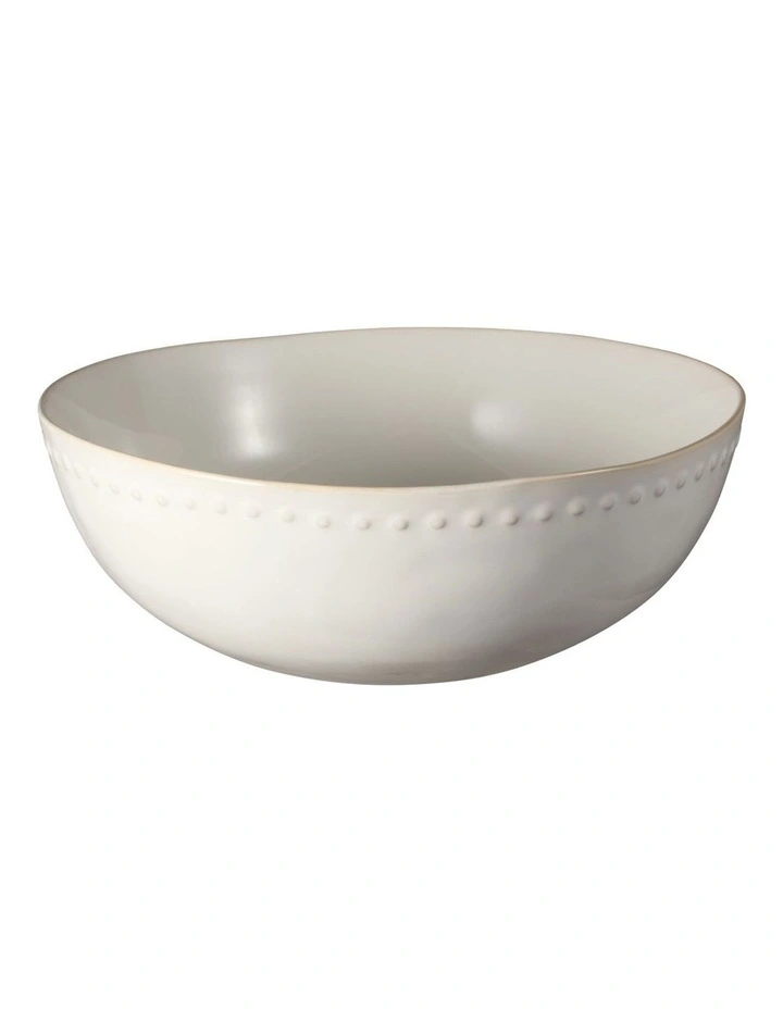 Punto Coupe Serving Bowl 25x8.5cm in Ecru image 2