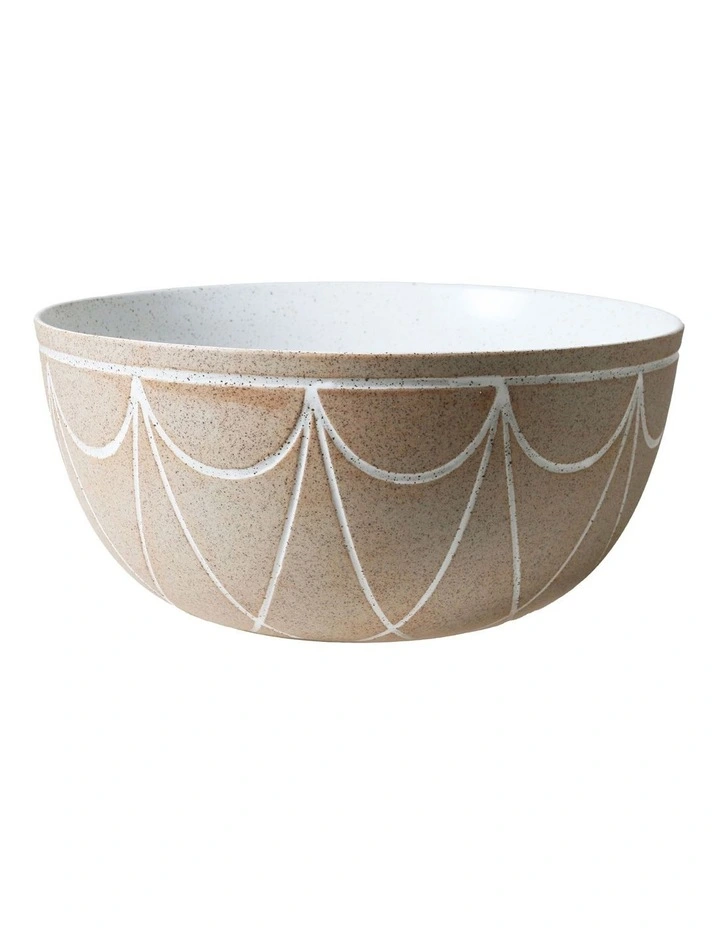 Natural Entertainer Large Bowl in Raw W/White Speckle image 1