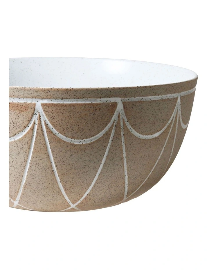 Natural Entertainer Large Bowl in Raw W/White Speckle image 3