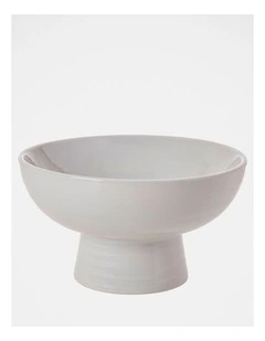Ceramic Light Grey Blue Pedestal Bowl D30xh17cm