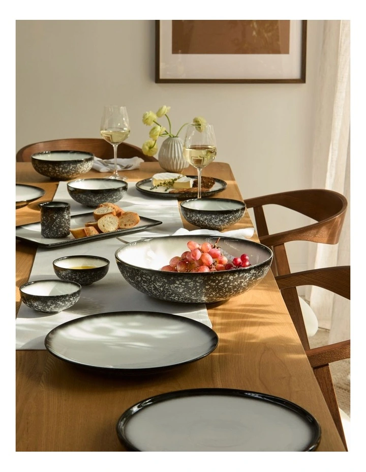 Caviar Granite Serving Bowl 30cm in Black image 2