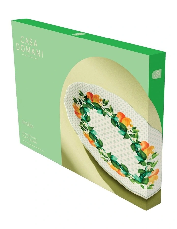 Jardino Scallop Oval Platter 25cm Gift Boxed in Green image 4