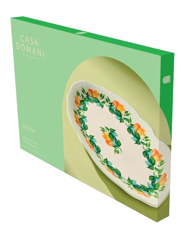 Jardino Scallop Oval Platter 35cm Gift Boxed in Green image 4