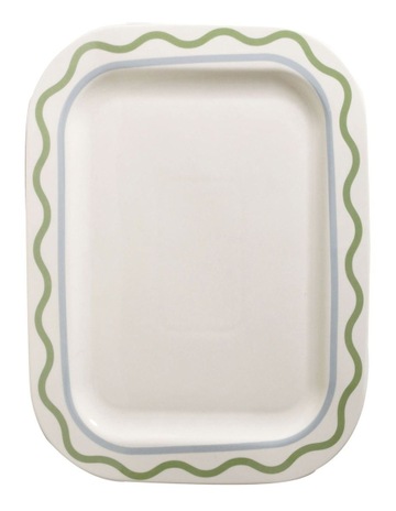 Vintage White With Green colour