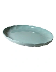 French Bazaar Oval Platter 38.5 x 30 x 4cm in Gum Leaf