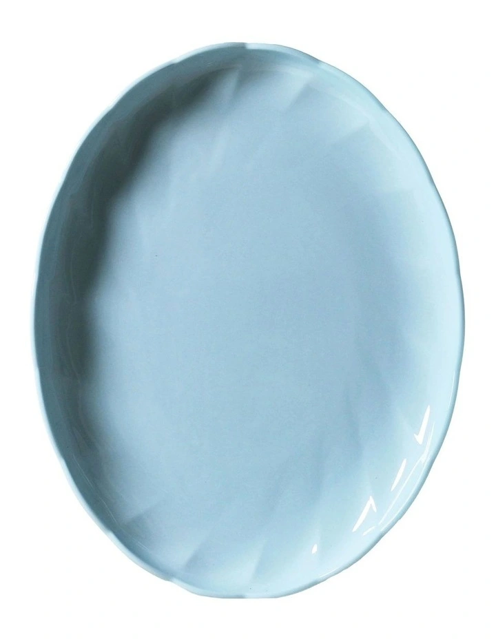 French Bazaar Oval Platter 38.5 x 30 x 4cm in Ice Blue image 3