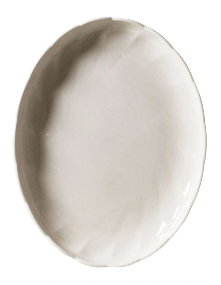 French Bazaar Oval Platter 38.5 x 30 x 4cm in White image 3