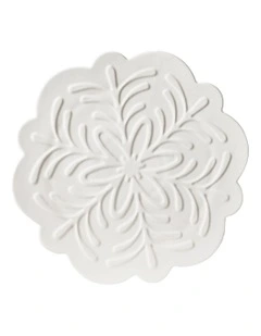 Christmas Snowflake Platter 28cm in White