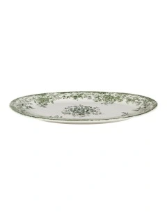 Rosetta Oval Platter 37x25cm Gift Boxed in Antique Green