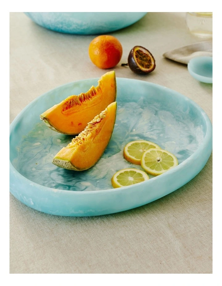 Aries Resin Platter 35x30x5cm in Aqua image 2
