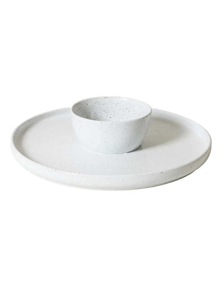 Natural Home Chip and Dip Platter 25x6cm in White image 1