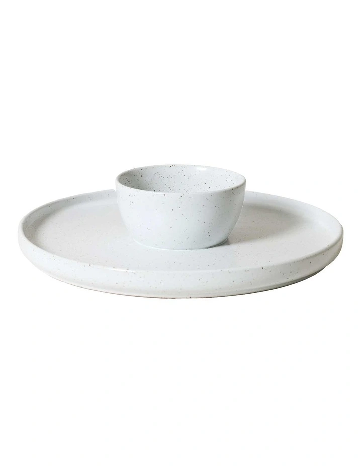 Natural Home Chip and Dip Platter 25x6cm in White image 3