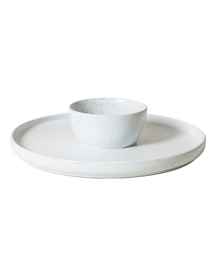 Natural Home Chip and Dip Platter 25x6cm in White image 3
