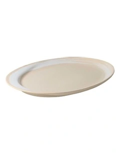 Creative Kitchen Curved Oval Tray 40x30cm in Cream