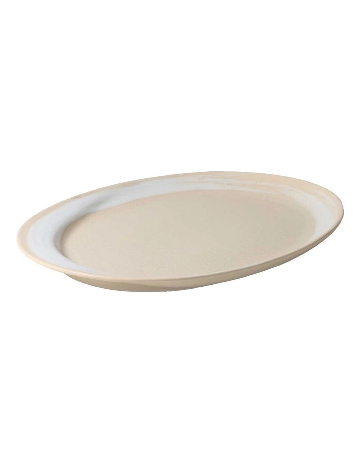 Creative Kitchen Curved Oval Tray 40x30cm in Cream image 1