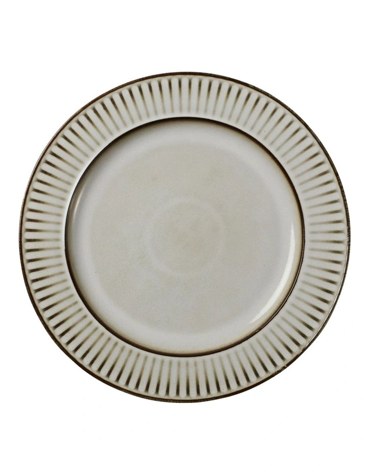 Leros Round Rim Platter 32.5cm in Mocha image 1