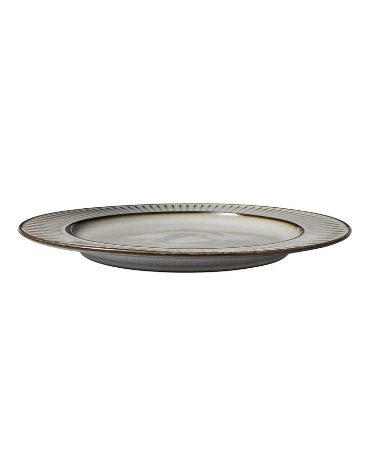 Leros Round Rim Platter 32.5cm in Mocha image 2