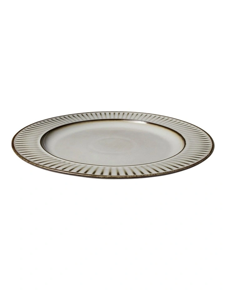 Leros Round Rim Platter 32.5cm in Mocha image 3