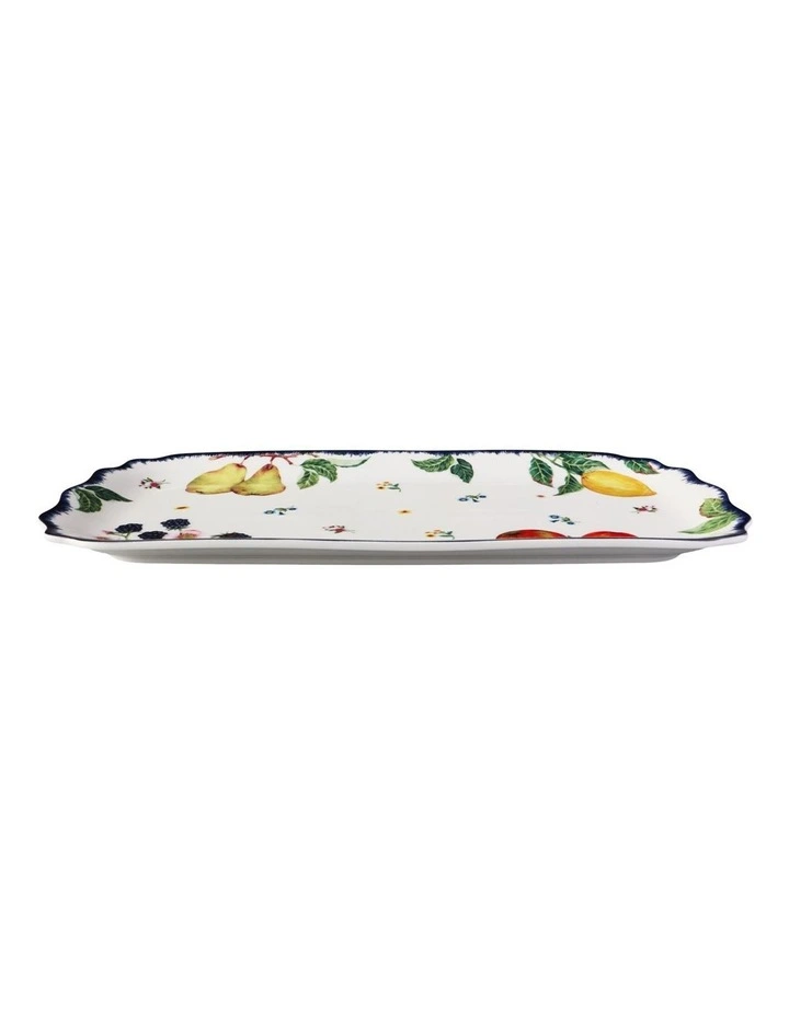 Frutta Scallop Oblong Platter 30.5x15cm Gift Boxed in Multi image 2