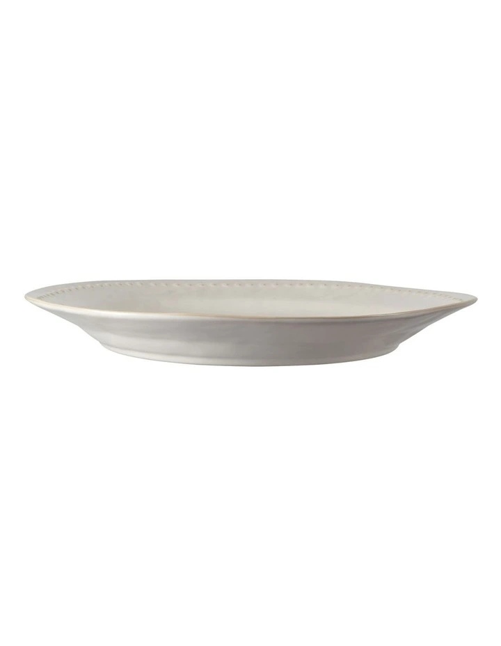 Punto Round Rim Platter 32.5cm in Ecru image 3