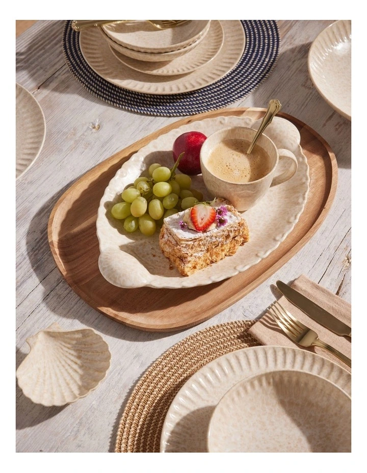 Il Mare Conchiglia Oval Platter 38x23cm Sand image 4