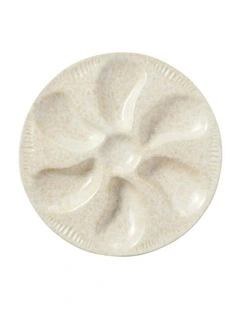 Il Mare Embossed Oyster Platter 25cm Sand