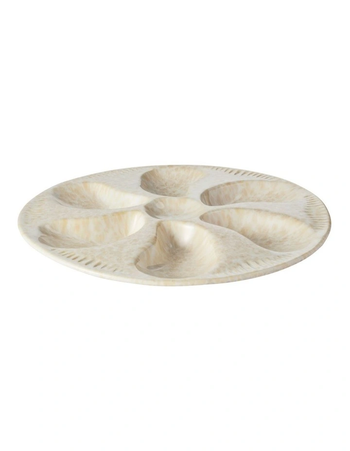 Il Mare Embossed Oyster Platter 25cm Sand image 2