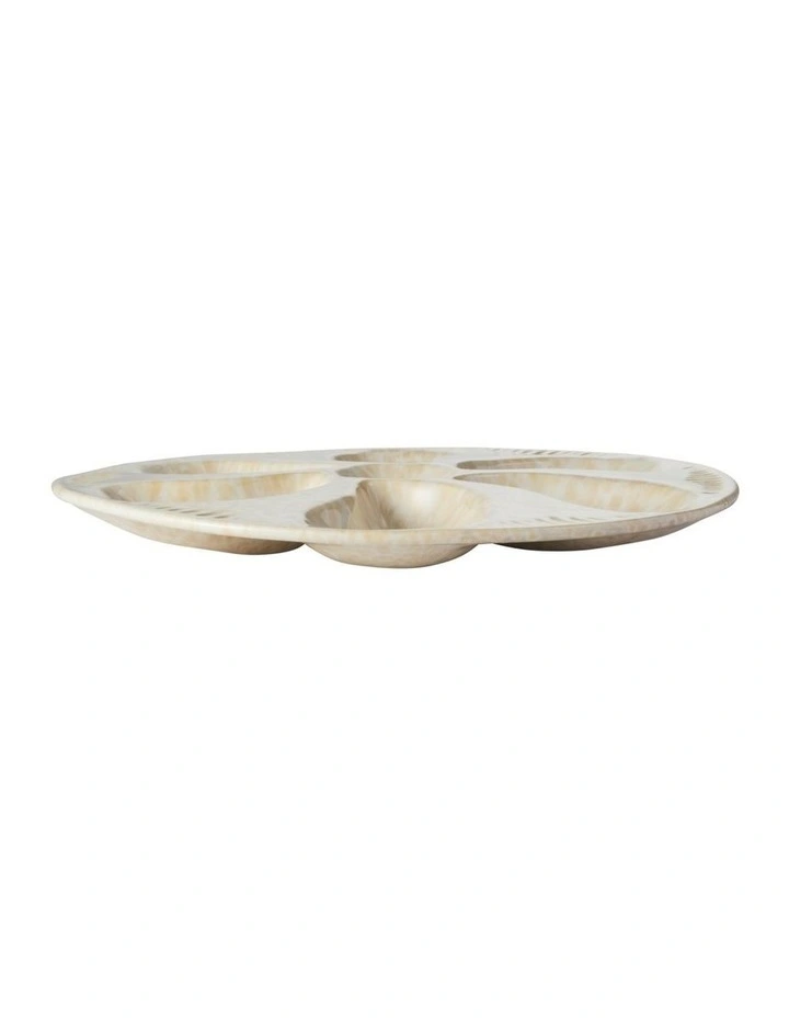 Il Mare Embossed Oyster Platter 25cm Sand image 3