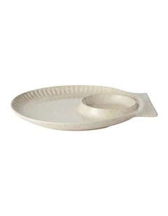 Il Mare Embossed Chip & Dip Platter 32cm Sand